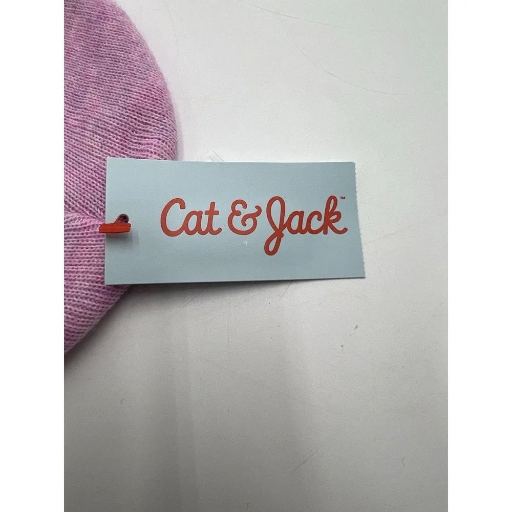 Cat & Jack Pink Knit Cuffed Beanie Hat Kids One Size NWT Target Winter Cap